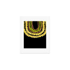 Lei Drape Puakenikeni Palaka Lokelani on black Art Print Gallery Image 1