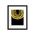 Lei Drape Puakenikeni Palaka Lokelani on black Framed Art Print Gallery Image 6