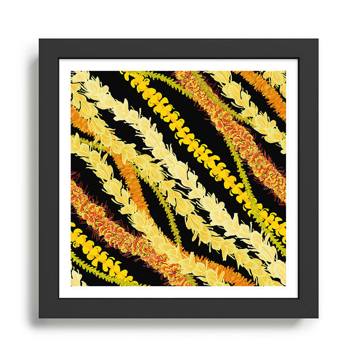 LEI VARIETY ON BLACK Framed Art Print Gallery Image 1