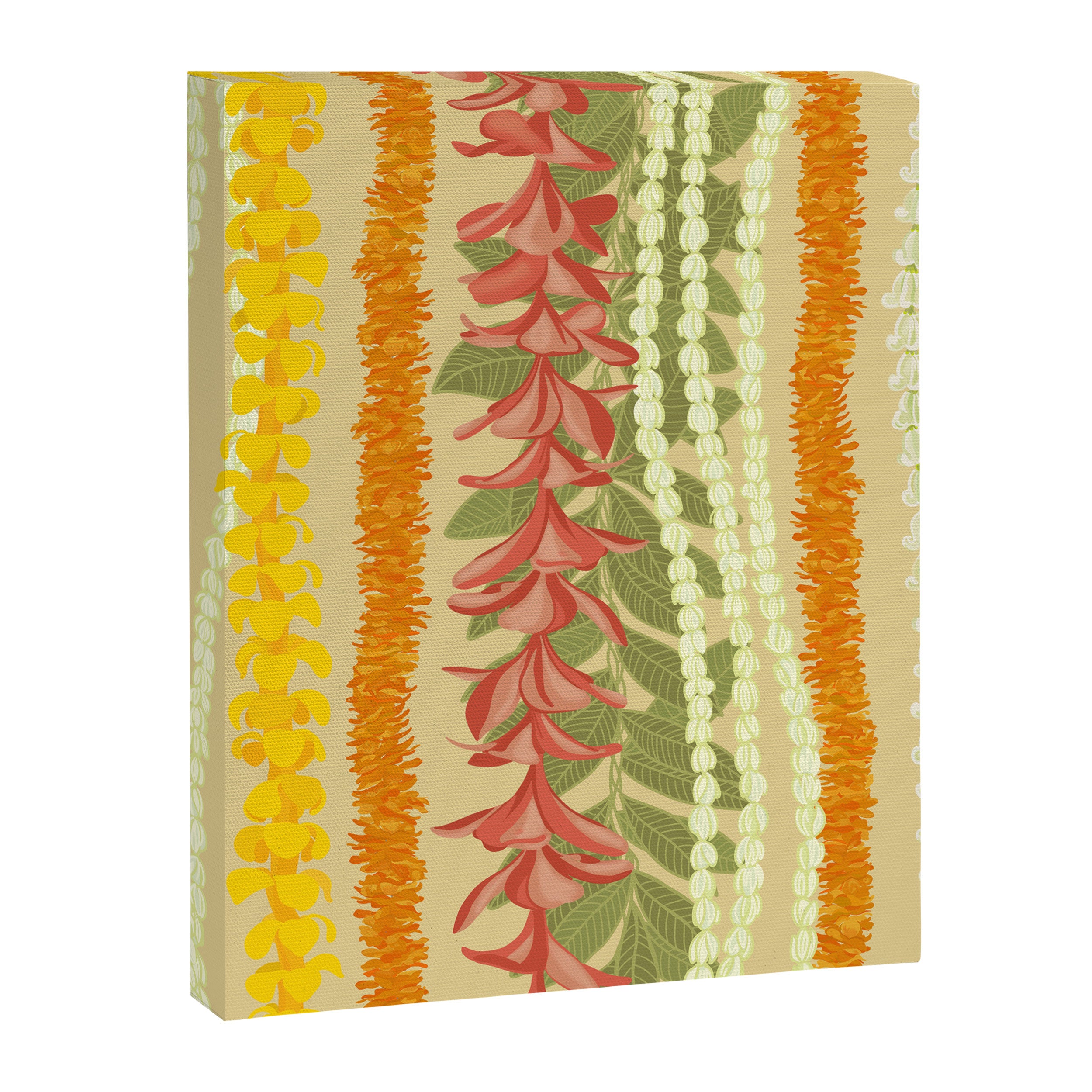 Pikake Lei, maile, plumeria, puakenikeni lei Canvas Print Gallery Image 3