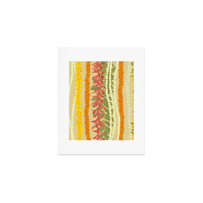 Pikake Lei, maile, plumeria, puakenikeni lei Art Print Gallery Image 1