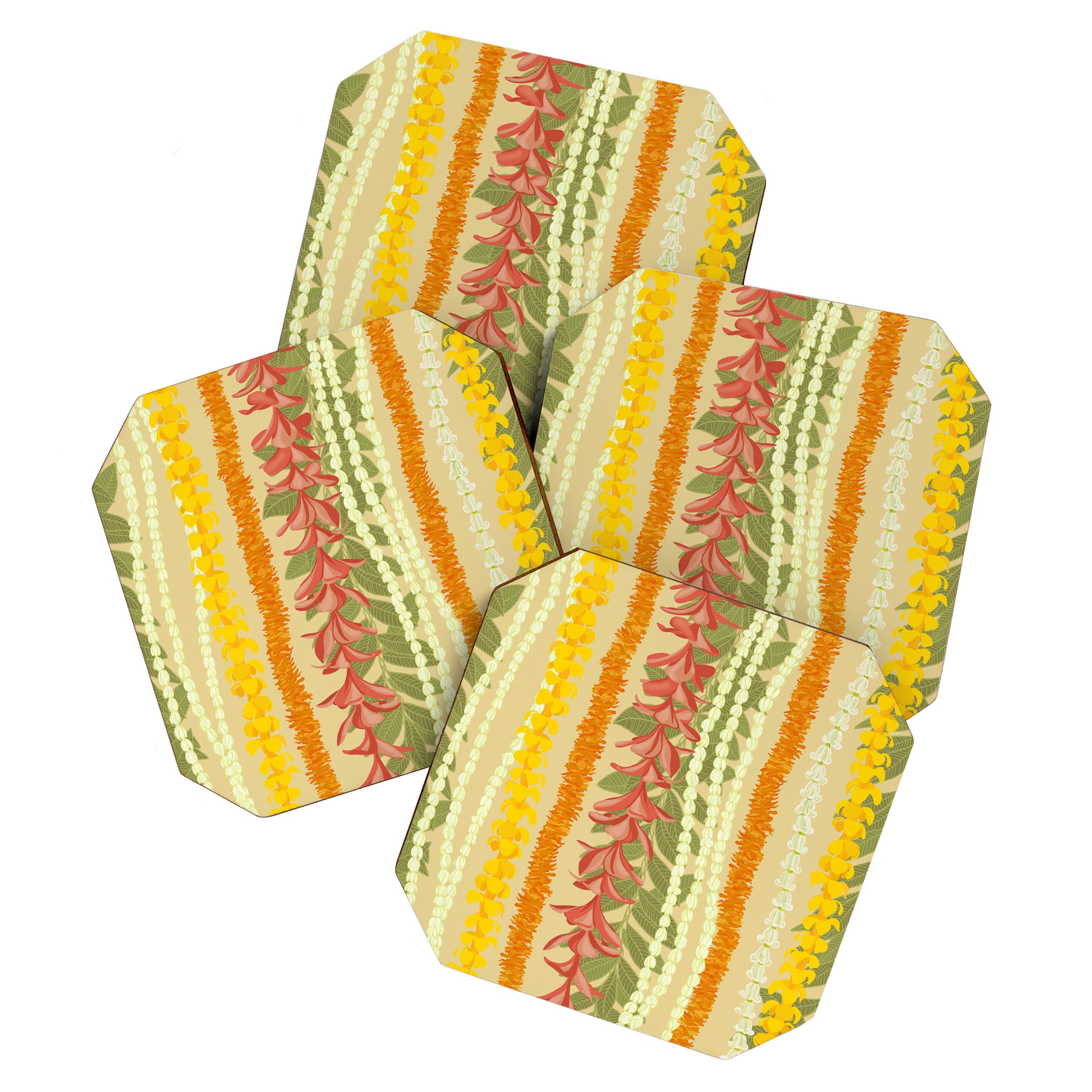 Pikake Lei, maile, plumeria, puakenikeni lei Coaster Gallery Image 1