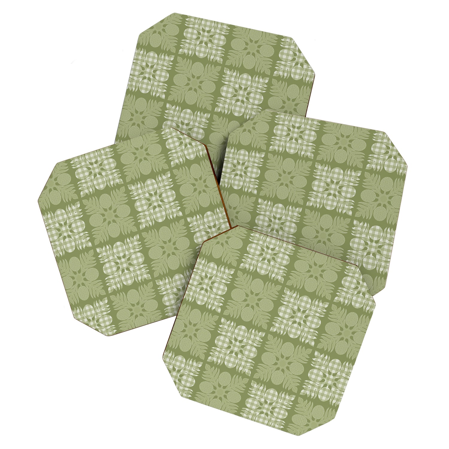Ulu Sage Palaka Quilt Coaster Gallery Image 1