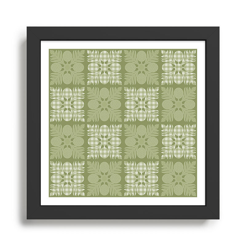 Ulu Sage Palaka Quilt Framed Art Print Gallery Image 1