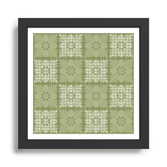 Ulu Sage Palaka Quilt Framed Art Print Gallery Image 1