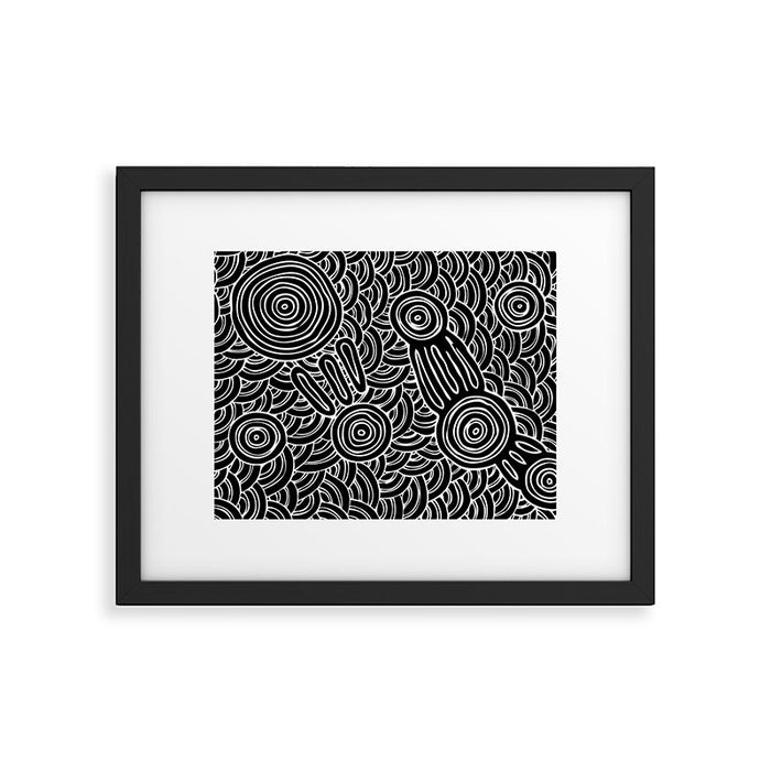 Aboriginal Art Authentic - Meeting Places Framed Art Print Gallery Image 1
