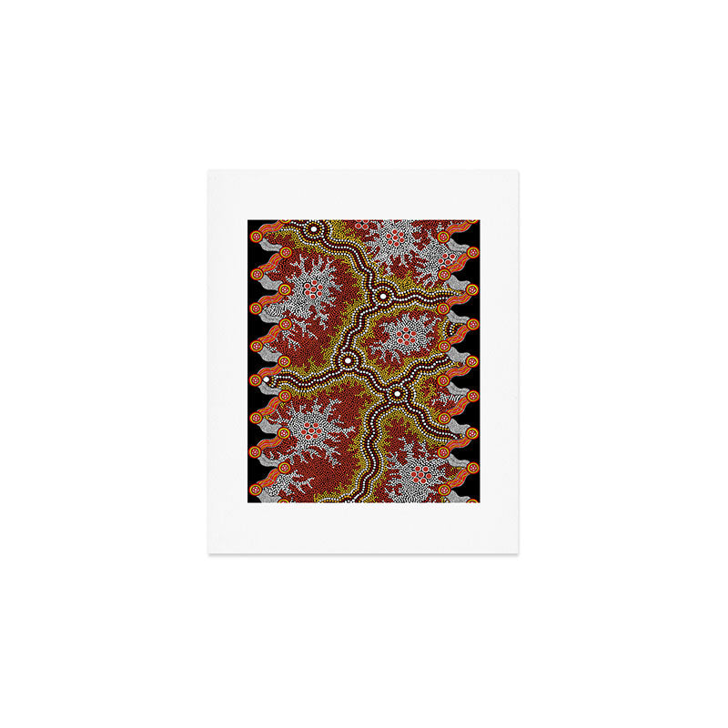 Aboriginal Art Authentic â Mountains Art Print Gallery Image 1