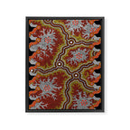 Aboriginal Art Authentic â Mountains Framed Canvas Print Gallery Image 6