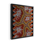 Aboriginal Art Authentic â Mountains Framed Canvas Print Gallery Image 2