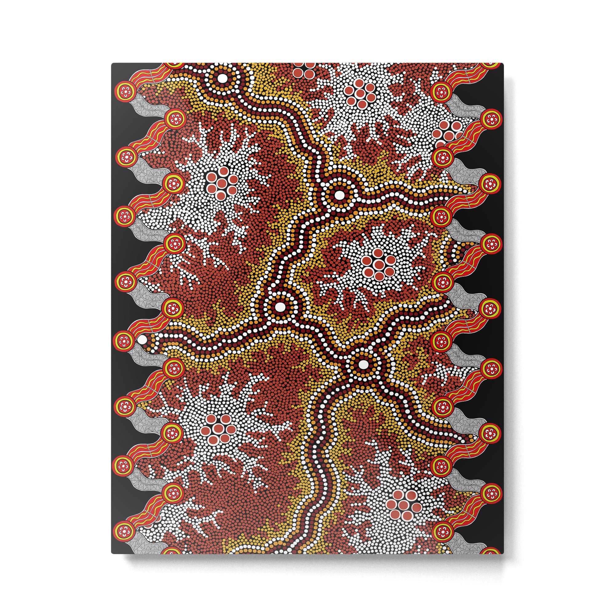 Aboriginal Art Authentic â Mountains Metal Print Gallery Image 4