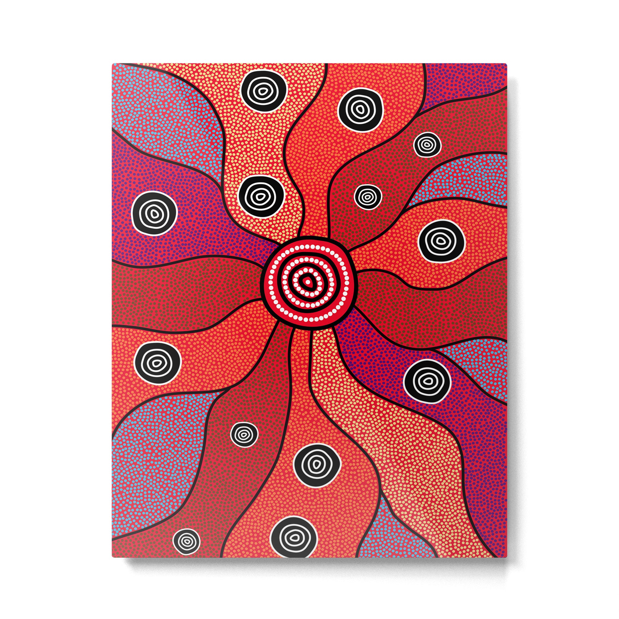 Authentic Aboriginal Art - Central Lands Metal Print Gallery Image 4