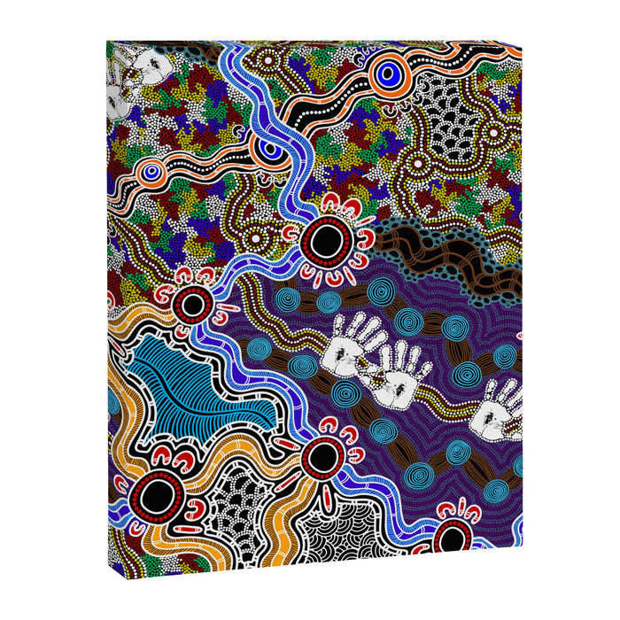 Authentic Aboriginal Art - Discovering Your Dreams Canvas Print Gallery Image 1