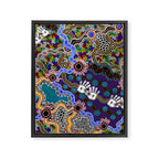 Authentic Aboriginal Art - Discovering Your Dreams Framed Canvas Print Gallery Image 6