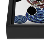 Authentic Aboriginal Art - Sea Turtles 2 Framed Canvas Print Gallery Image 3