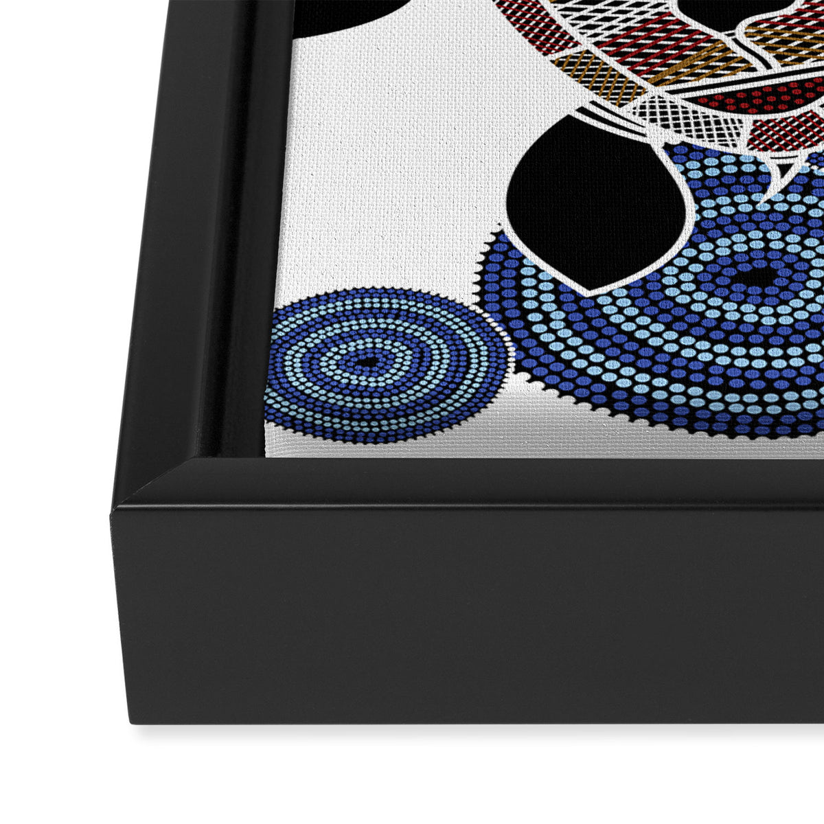 Authentic Aboriginal Art - Sea Turtles 2 Framed Canvas Print Gallery Image 3