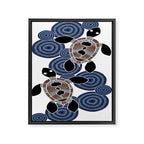 Authentic Aboriginal Art - Sea Turtles 2 Framed Canvas Print Gallery Image 6