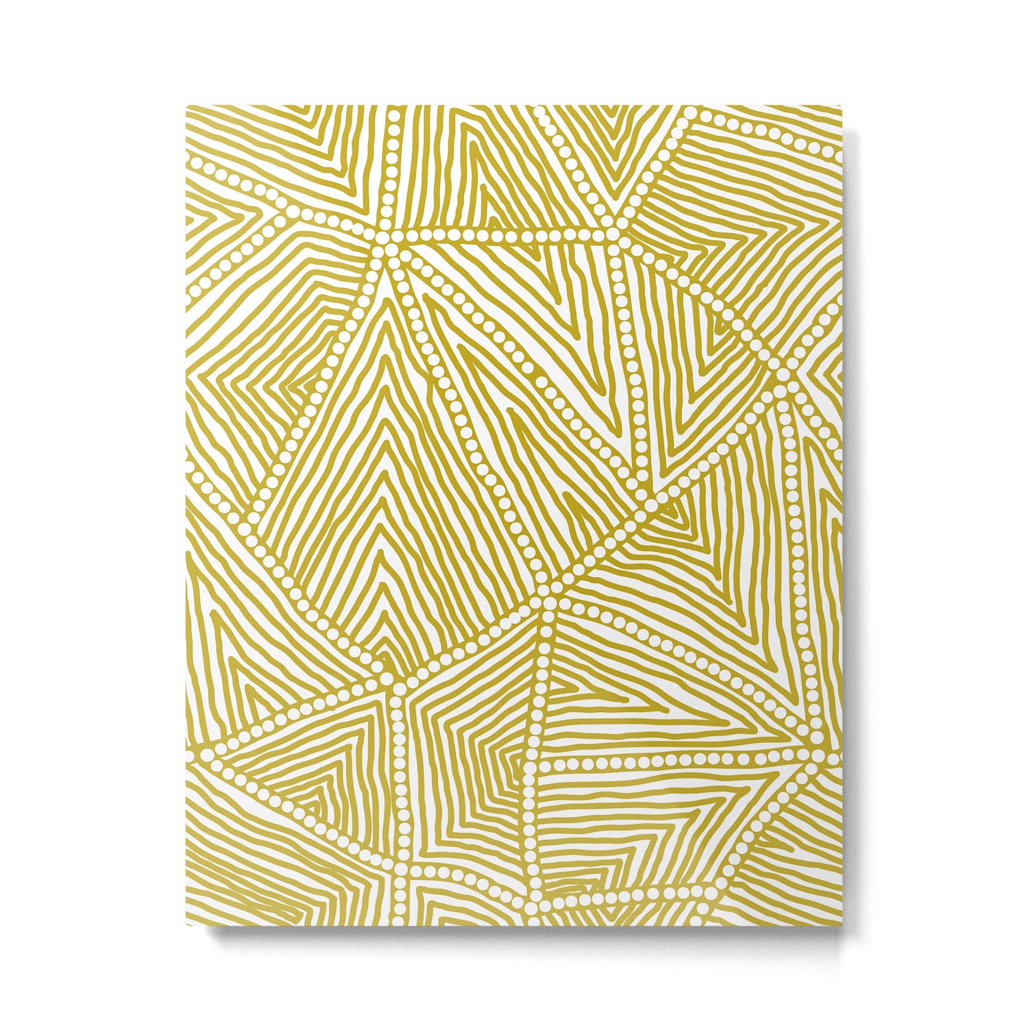 Authentic Aboriginal Art - The Fields (Mustard2) Metal Print Gallery Image 4