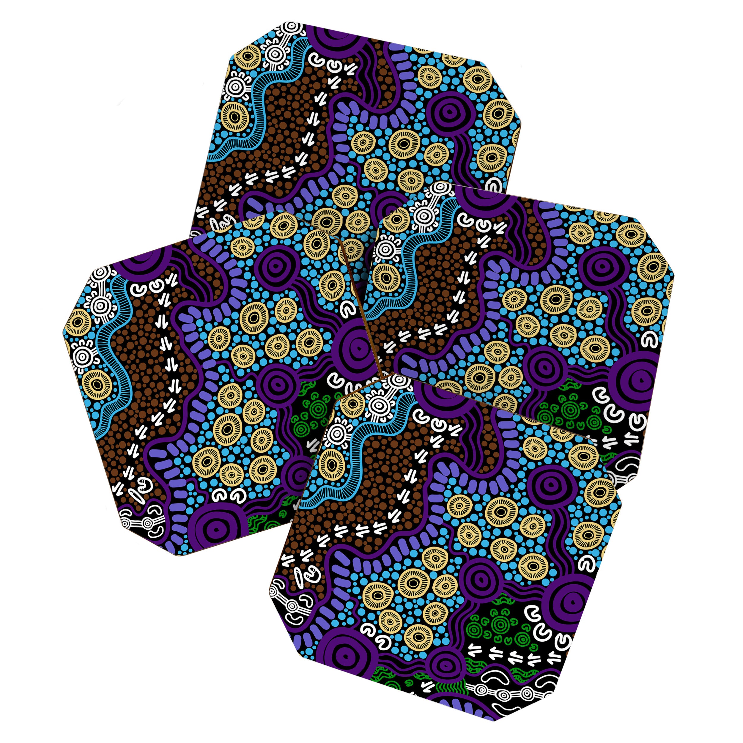 Authentic Aboriginal Art - Untitled Coaster Gallery Image 1