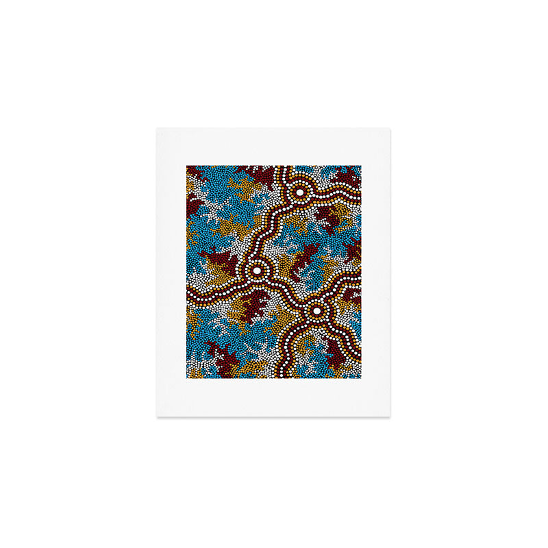 Authentic Aboriginal Art - Wetland Dreaming Art Print Gallery Image 1