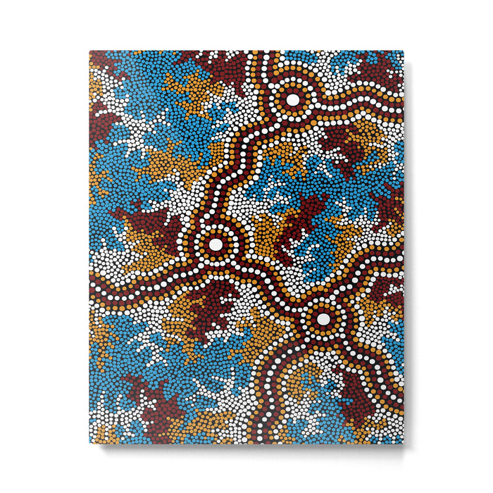 Authentic Aboriginal Art - Wetland Dreaming Metal Print Gallery Image 1