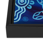Authentic Aboriginal Artwork - 2 Turtles  Framed Canvas Print Gallery Image 3