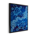 Authentic Aboriginal Artwork - 2 Turtles  Framed Canvas Print Gallery Image 2