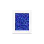 The Rivers around Us (blue) - Authentic Aboriginal Art Art Print Gallery Image 1