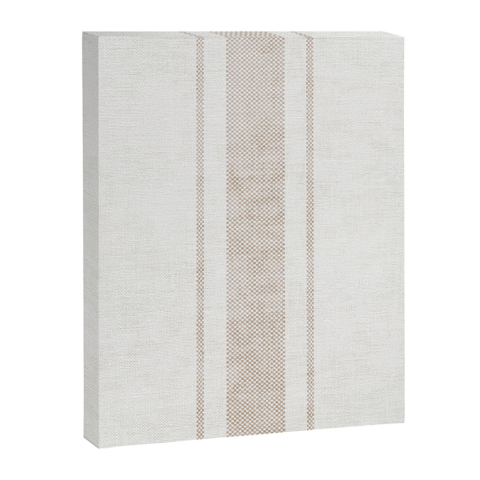 AEGEAN BOLD TICKING STRIPE JUTE Canvas Print Gallery Image 1