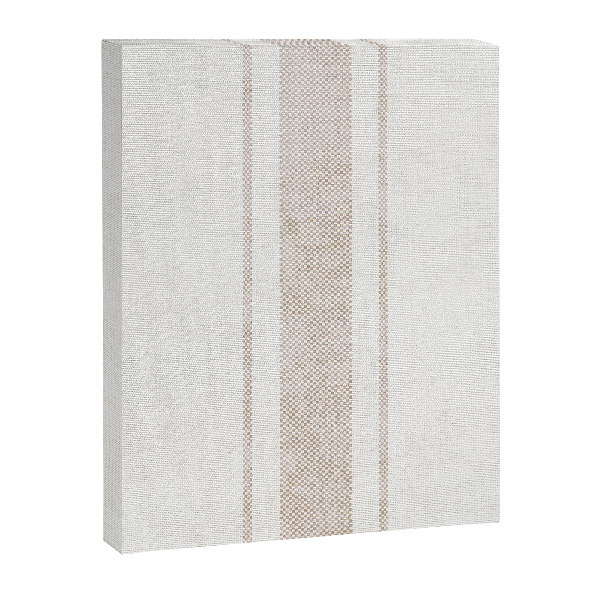 AEGEAN BOLD TICKING STRIPE JUTE Canvas Print Gallery Image 8
