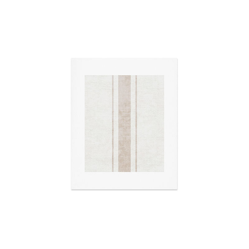 AEGEAN BOLD TICKING STRIPE JUTE Art Print Gallery Image 1