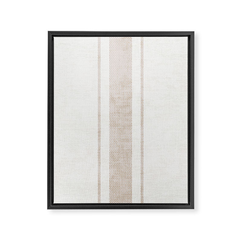 AEGEAN BOLD TICKING STRIPE JUTE Framed Canvas Print Gallery Image 8