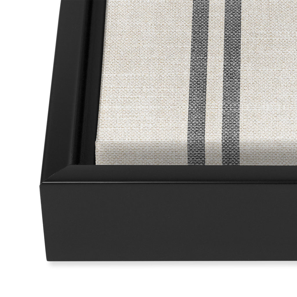 AEGEAN GREY STRIPE Framed Canvas Print Gallery Image 3