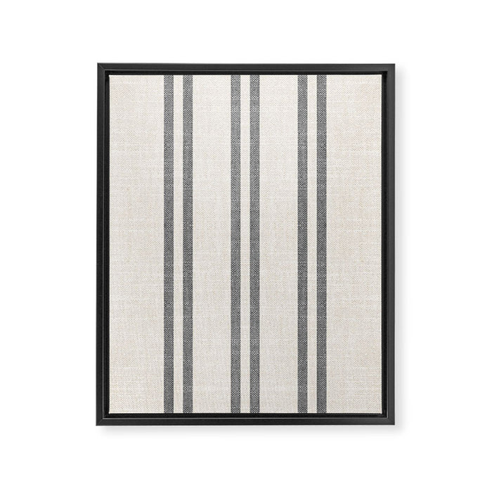 AEGEAN GREY STRIPE Framed Canvas Print Gallery Image 1