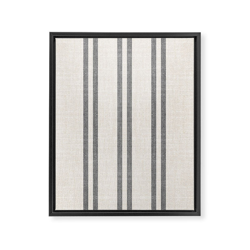 AEGEAN GREY STRIPE Framed Canvas Print Gallery Image 8