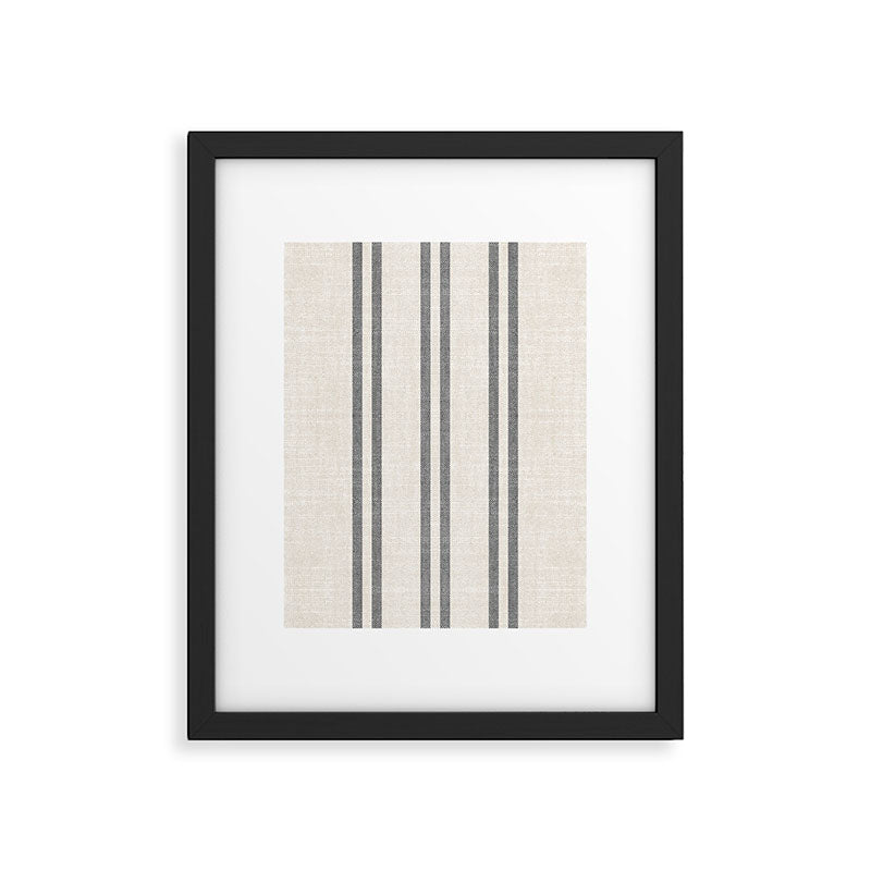 AEGEAN GREY STRIPE Framed Art Print Gallery Image 6