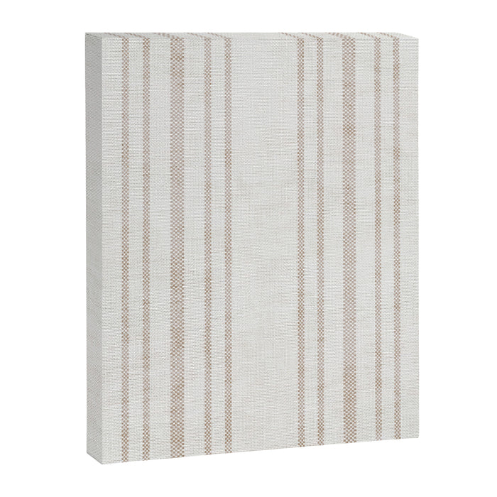 AEGEAN MULTI SIMPLE TICKING STRIPE JUTE Canvas Print Gallery Image 1