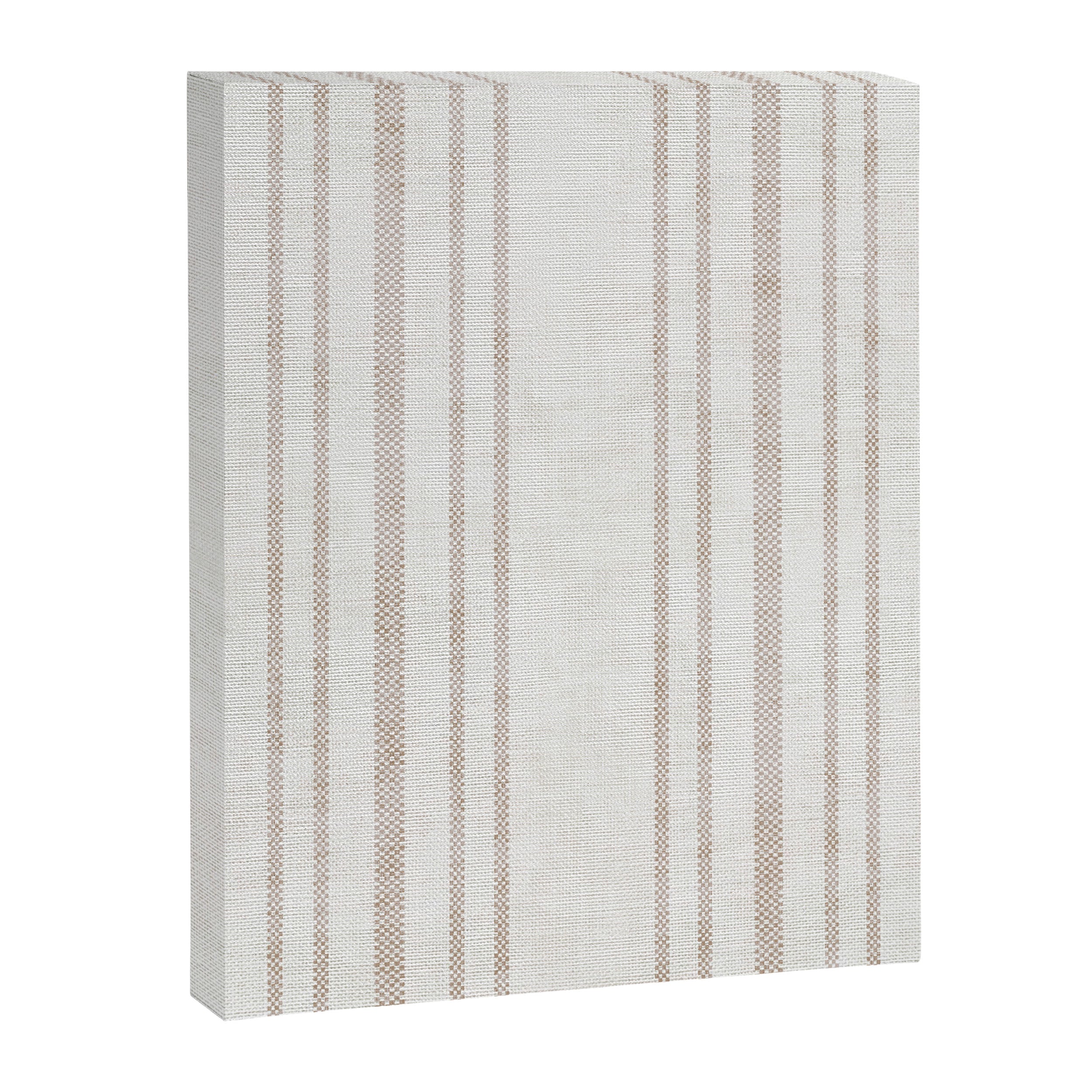 AEGEAN MULTI SIMPLE TICKING STRIPE JUTE Canvas Print Gallery Image 8