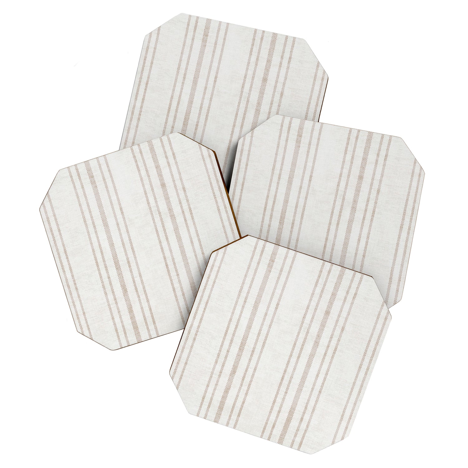 AEGEAN MULTI SIMPLE TICKING STRIPE JUTE Coaster Gallery Image 1