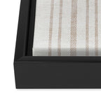 AEGEAN MULTI SIMPLE TICKING STRIPE JUTE Framed Canvas Print Gallery Image 3