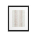 AEGEAN MULTI SIMPLE TICKING STRIPE JUTE Framed Art Print Gallery Image 6