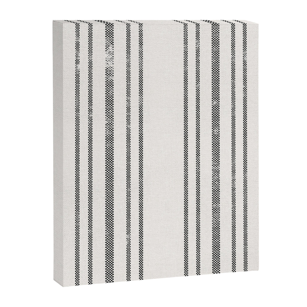 AEGEAN MULTI STRIPE BLACK Canvas Print Gallery Image 8