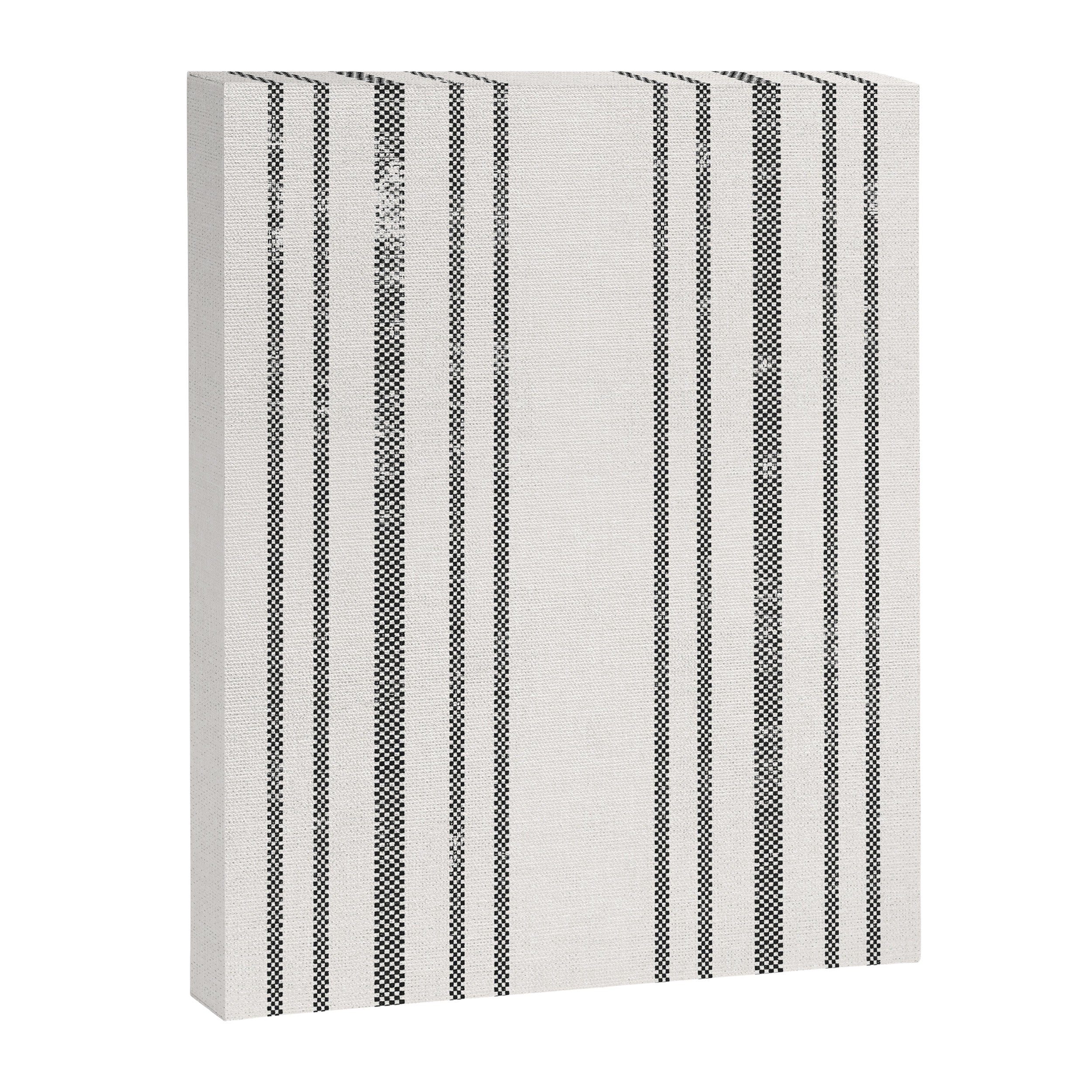 AEGEAN MULTI STRIPE BLACK Canvas Print Gallery Image 8