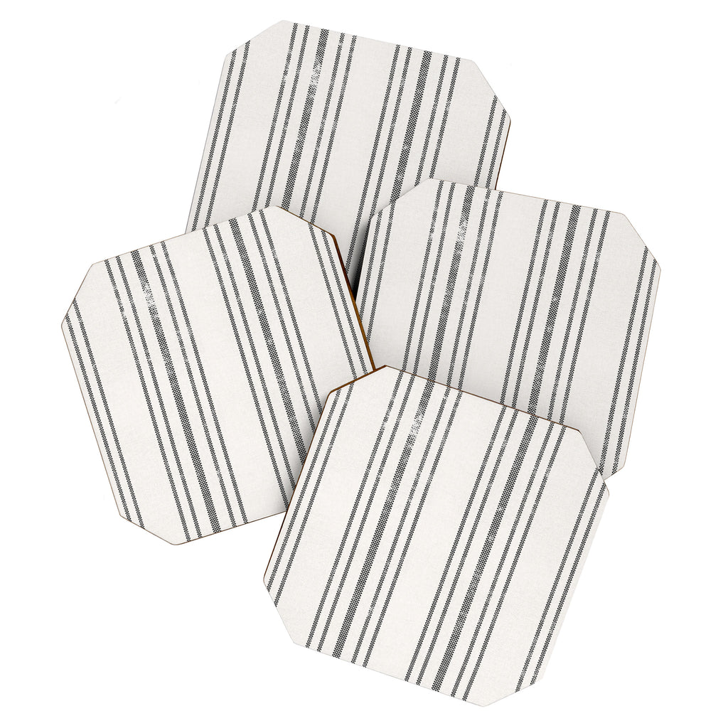 AEGEAN MULTI STRIPE BLACK Coaster Gallery Image 1