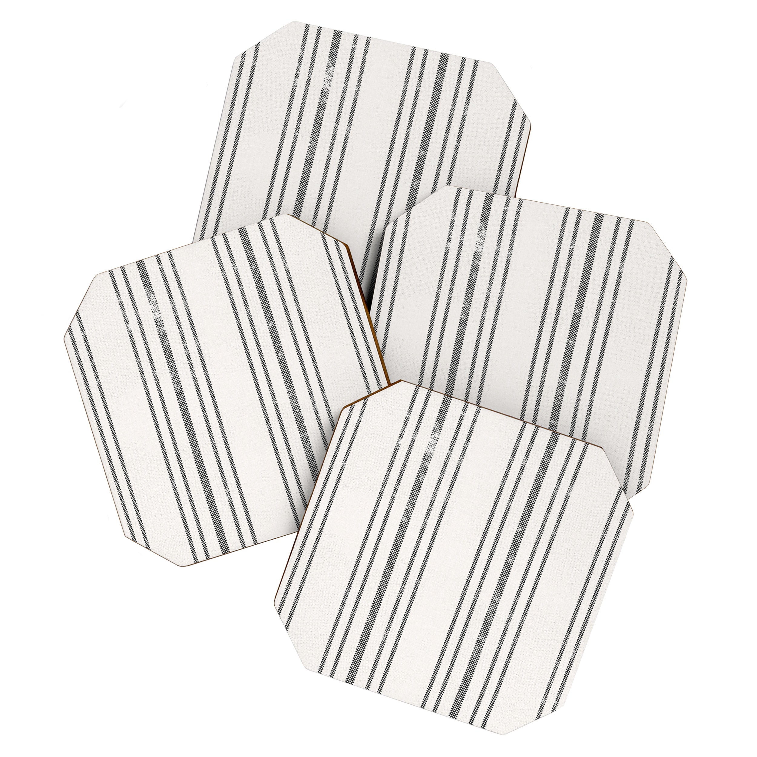 AEGEAN MULTI STRIPE BLACK Coaster Gallery Image 1