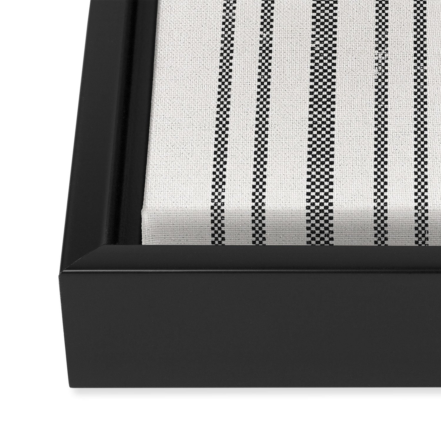 AEGEAN MULTI STRIPE BLACK Framed Canvas Print Gallery Image 3
