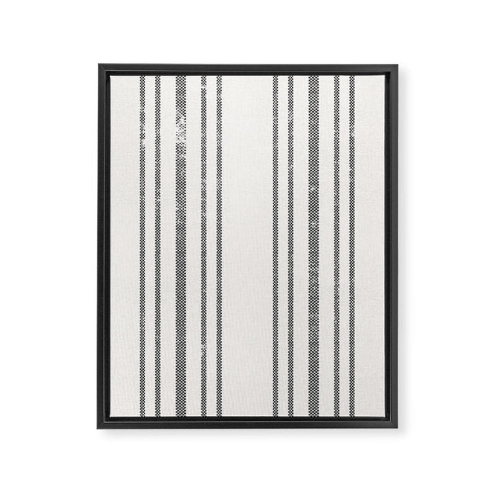 AEGEAN MULTI STRIPE BLACK Framed Canvas Print Gallery Image 1