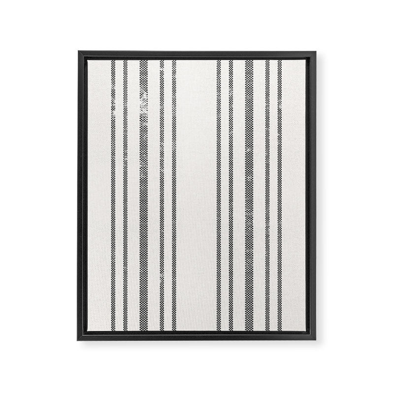 AEGEAN MULTI STRIPE BLACK Framed Canvas Print Gallery Image 8
