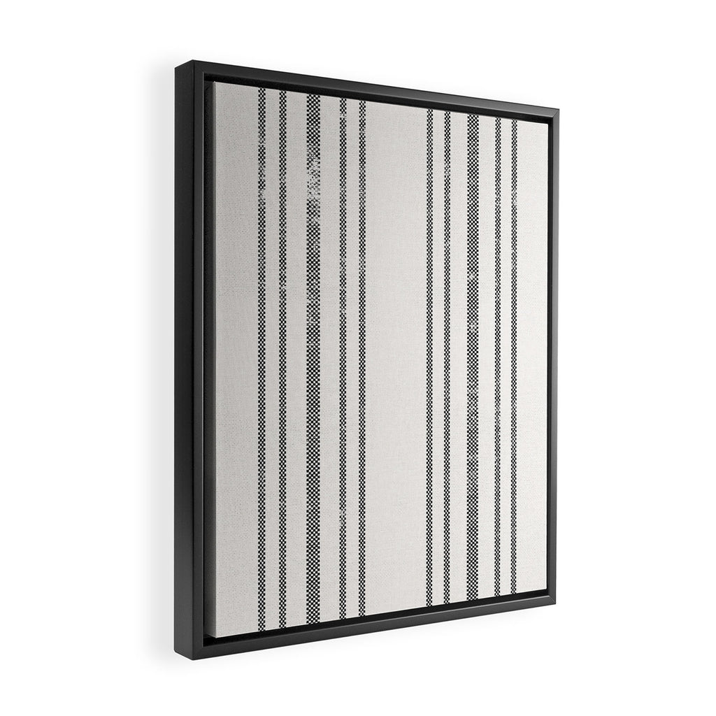 AEGEAN MULTI STRIPE BLACK Framed Canvas Print Gallery Image 2