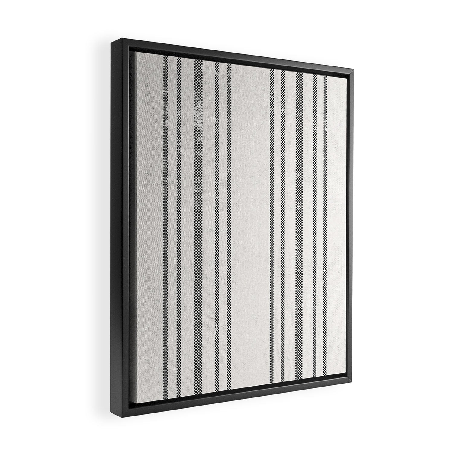 AEGEAN MULTI STRIPE BLACK Framed Canvas Print Gallery Image 2