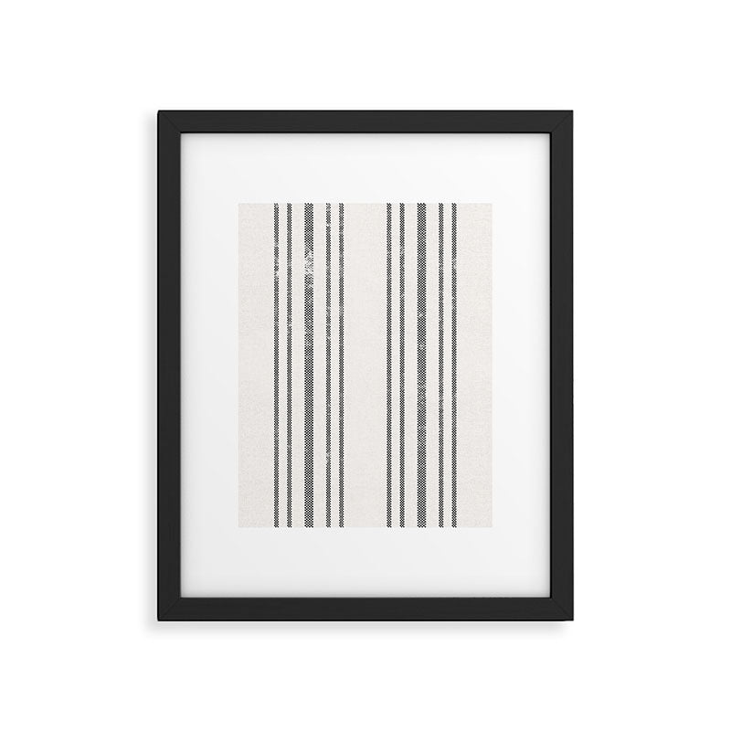 AEGEAN MULTI STRIPE BLACK Framed Art Print Gallery Image 6